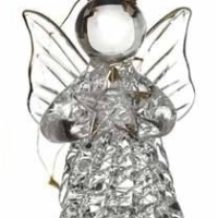 Delicate Glass Decoration Angel with Star