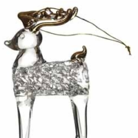 Delicate Glass Decoration Reindeer