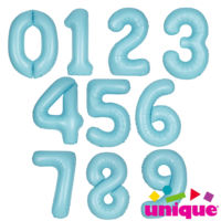 Powder Blue Number Balloons