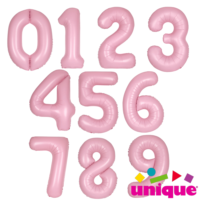 Powder Pink Number Balloons