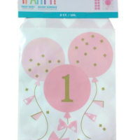 1st Birthday Pink Gingham Party Bags