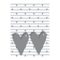 Silver Heart Gift Wrap