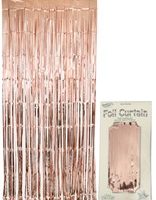 Rose Gold Metallic Foil Door Curtain