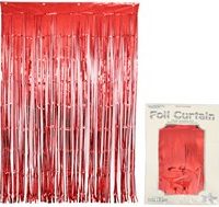 Red Metallic Foil Door Curtain