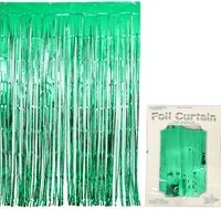 Green Metallic Foil Door Curtain