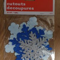 Glitter Snowflake Cut Outs 6pk