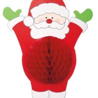 Christmas Santa Hanging Honeycomb Decoration