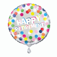 Retirement Colourful Dots Balloon