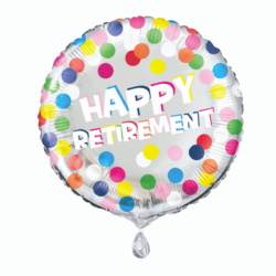 Retirement Colourful Dots Balloon