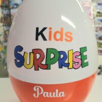 Kids surprise filled large plastic egg personalised.