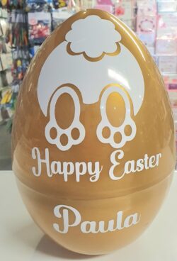 golden plastic egg personalised